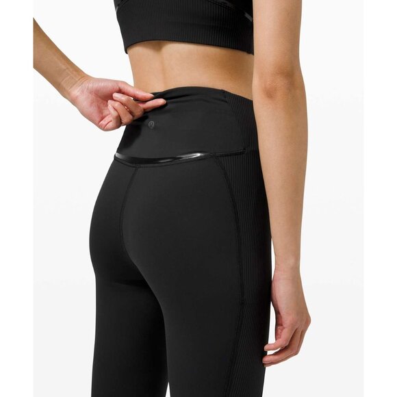 sz 2 Lululemon Gloss Trim Run Super High-Rise Tight 28" leggings reflective trim - Picture 9 of 10